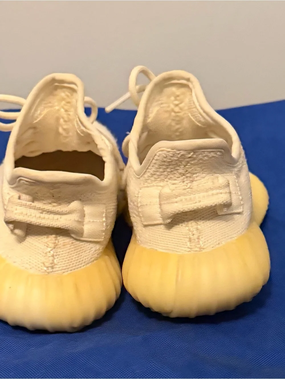 YEEZY Cream Knit Sneakers with gum Sole
